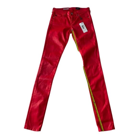 AG Adriano Goldschmied Women's Farrah Skinny Fit style LSS1288 Jeans RED Size 24 - Picture 8 of 11